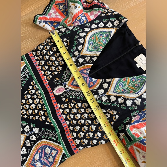 Sezane Black Multicolor Geometric Paisley Midi Dress - Picture 5 of 8
